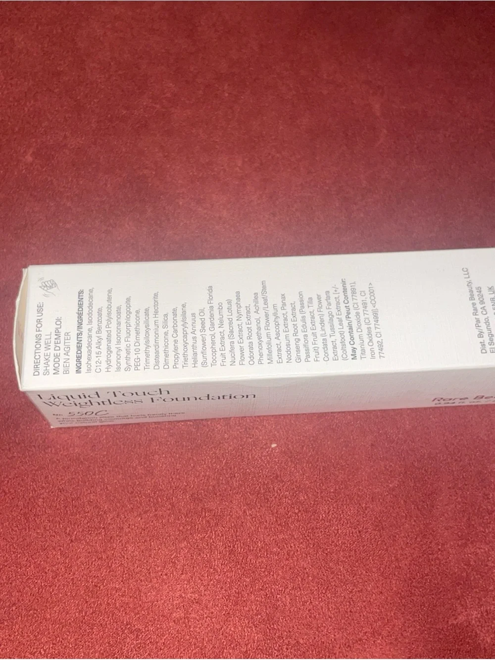 NEW Rare Beauty Liquid Touch Weightless Foundation Shade 550C 0.94 oz Authentic
